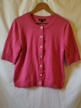 Cable & Gauge Hot Pink Knit Cardigan